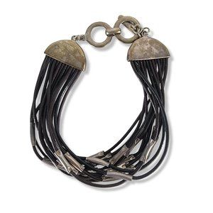 Silpada Speed of Light 925 Sterling Leather Bracelet
